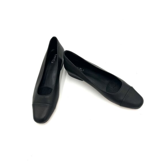 VANELi "Frankie" Black Soft Leather Flats 9.5 Narrow Classic Tailored - Picture 2 of 16